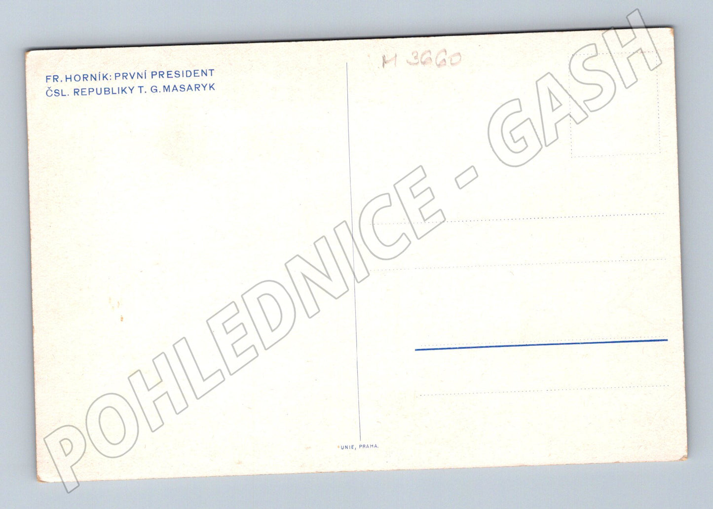 Pohlednice Masaryk na koni Fr Horník (M3660)