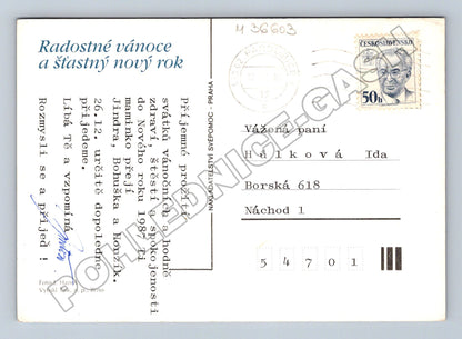 Pohlednice Vánoční zátiší 1987 (M36603)