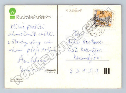 Pohlednice Vánoční zátiší ovoce 1974 (M36608)