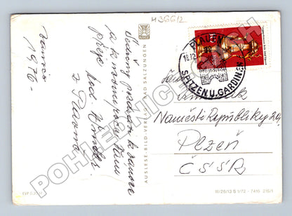 Pohlednice Vánoční svíčka a větvička 1976 (M36612)