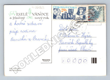 Pohlednice Vánoční motiv 1980 (M36613)