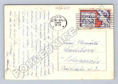 Pohlednice Novoroční pozdrav muzikant tuba 1960 (M36631)