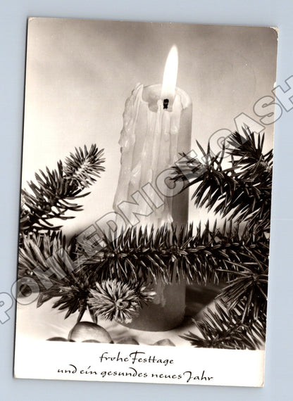 Pohlednice Německo Vánoce svíčka 1979 (M36633)