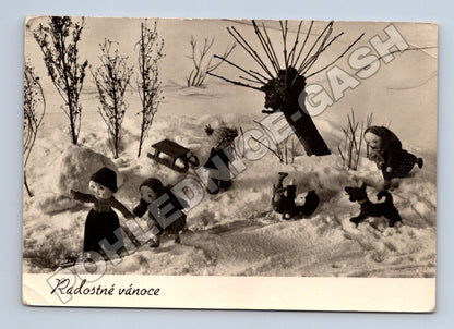 Pohlednice Československo Radostné vánoce panenky (M36637)