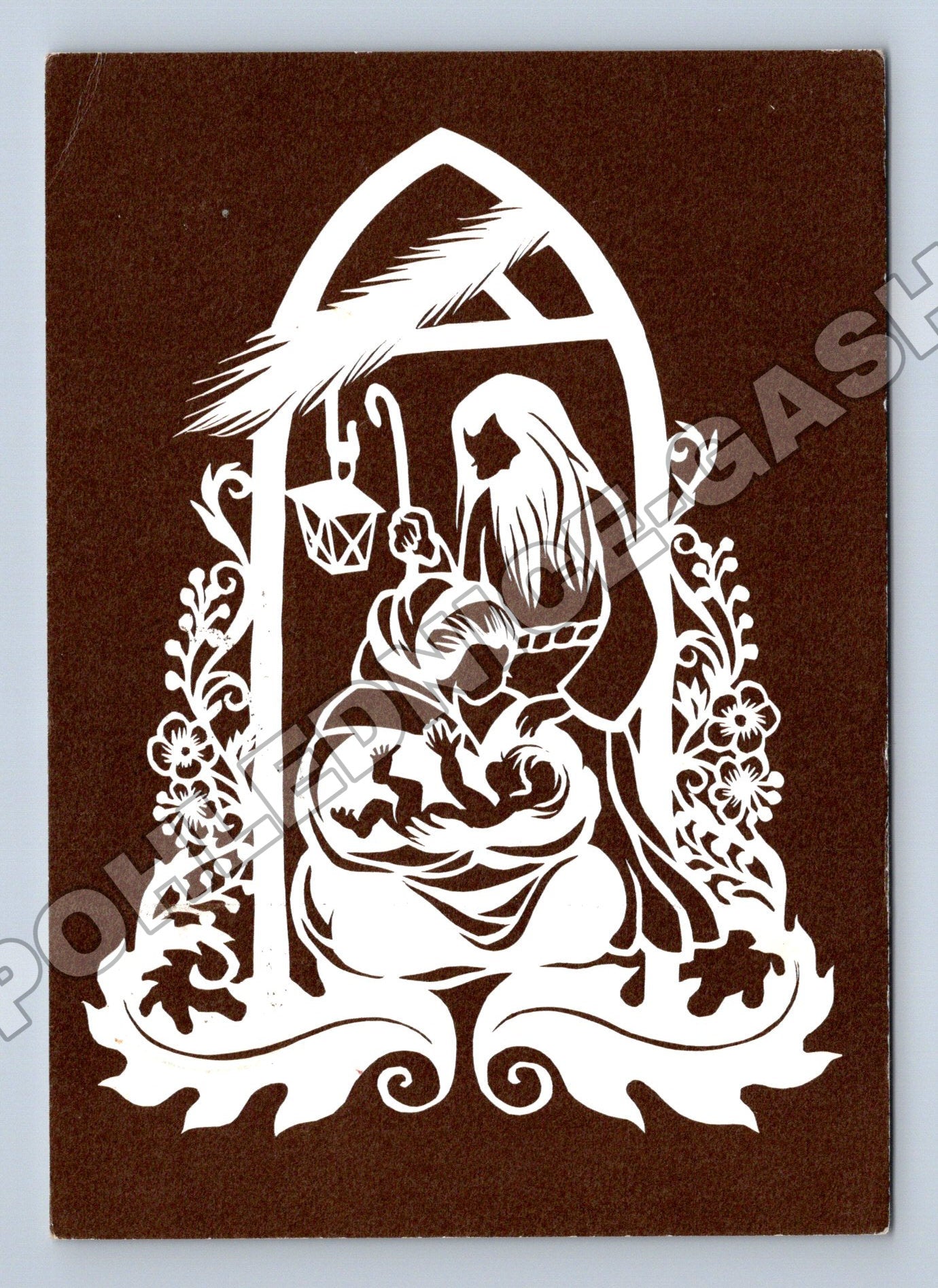 Pohlednice Rakousko Scherenschnitt Madona s dítětem 1988 (M36648)