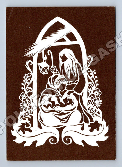 Pohlednice Rakousko Scherenschnitt Madona s dítětem 1988 (M36648)