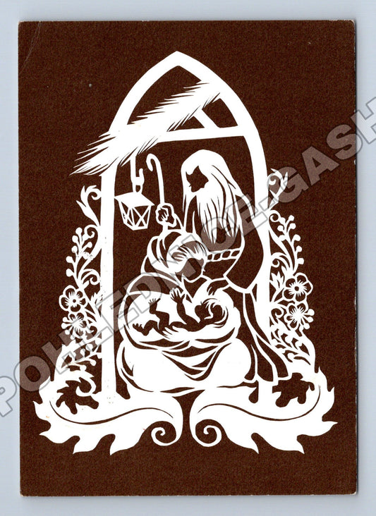 Pohlednice Rakousko Scherenschnitt Madona s dítětem 1988 (M36648)