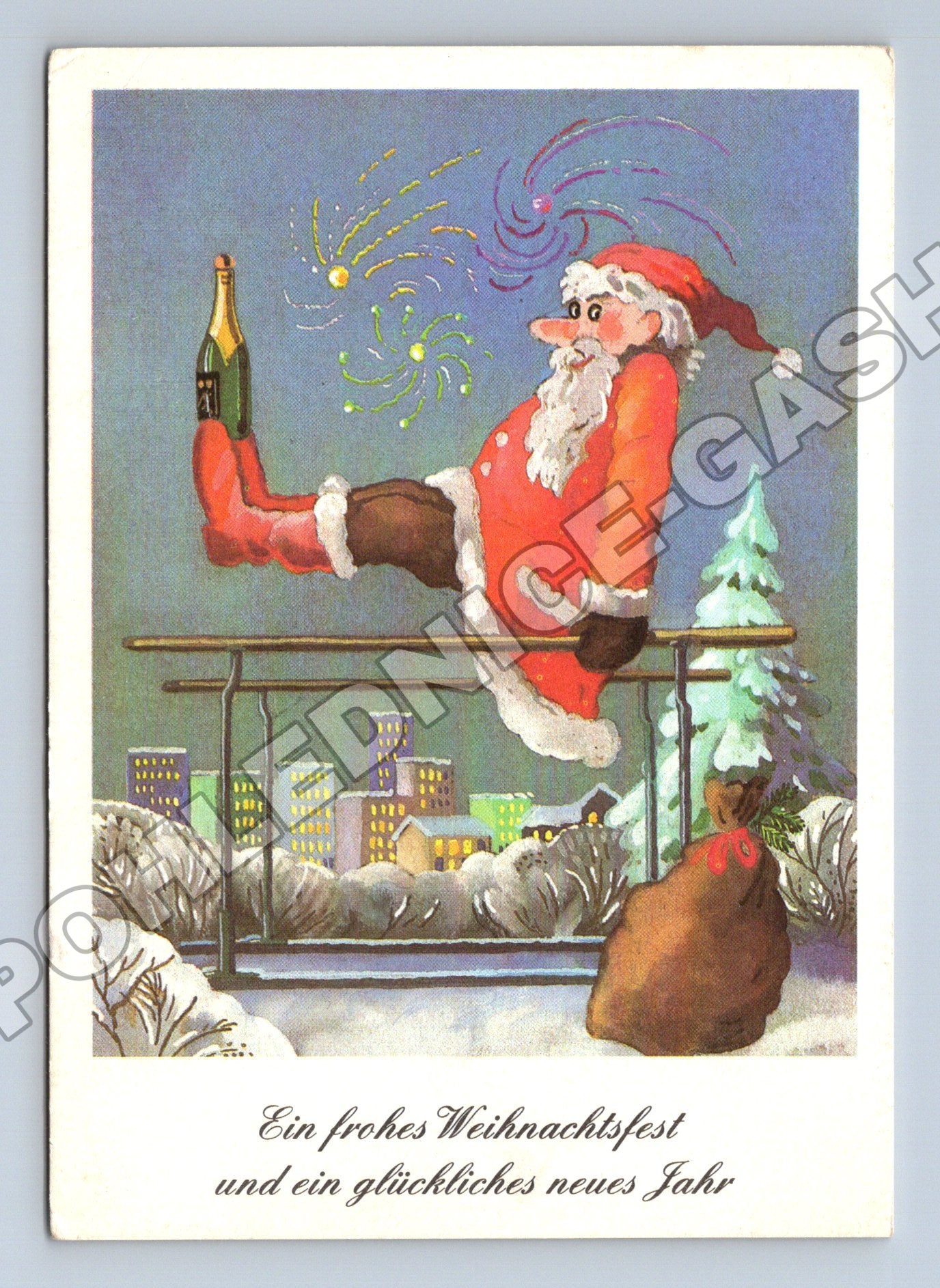 Pohlednice Německo Vánoční motiv Santa Claus 1983 (M36661)