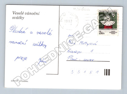Pohlednice Vánoční betlém 1992 (M36666)