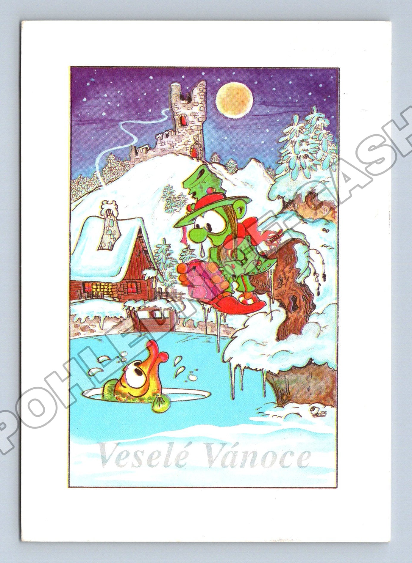 Pohlednice Vánoční s kreslenými postavičkami 2000 (M36670)