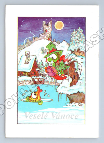 Pohlednice Vánoční s kreslenými postavičkami 2000 (M36670)