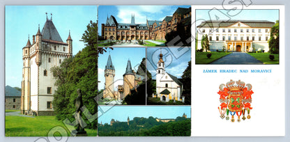 Pohlednice Hradec nad Moravicí zámek koláž (M36675)