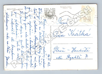 Pohlednice Bechyně zámek 1962 (M36696)