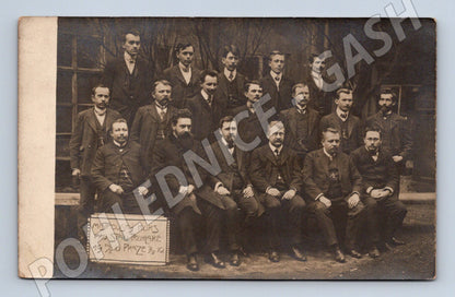 Pohlednice kurs stolařů Praha 1910 (M3670)