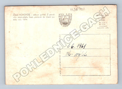Pohlednice Konopiště zámek 1961 (M36701)