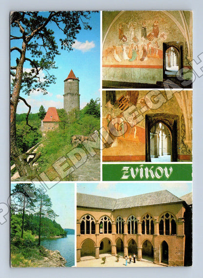 Pohlednice Zvíkov hrad koláž motivů (M36708)