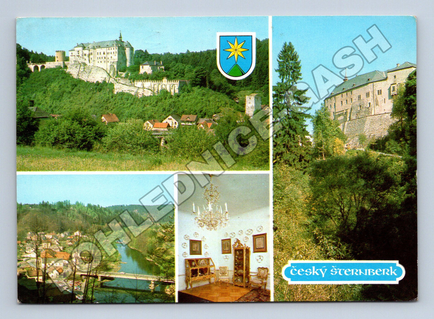 Pohlednice Český Šternberk hrad a okolí (M36714)
