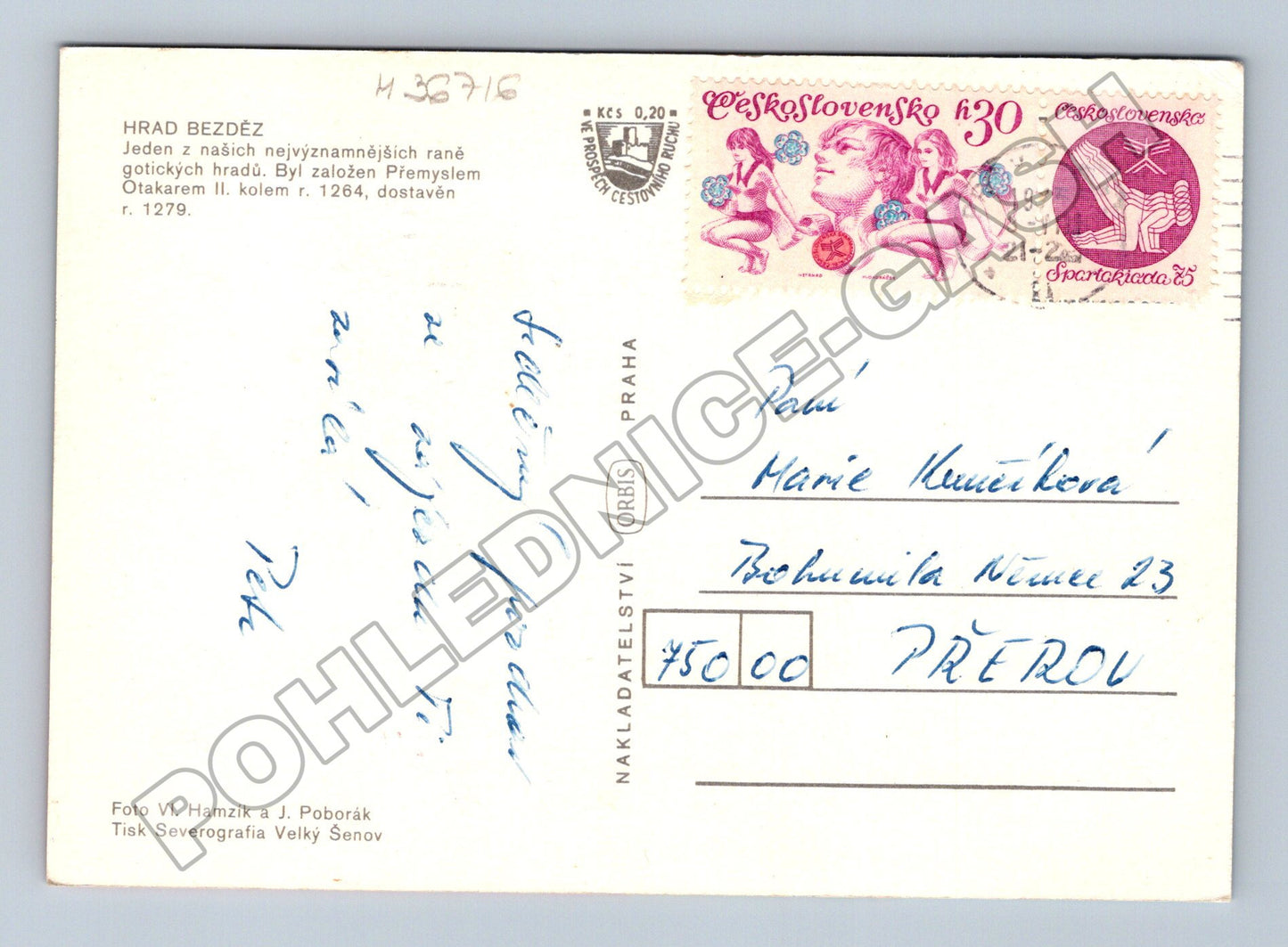 Pohlednice Bezděz hrad 1965 (M36716)