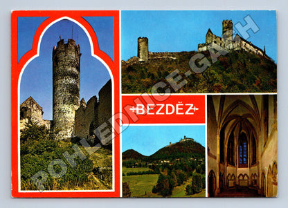 Pohlednice Bezděz hrad více pohledů 1975 (M36717)