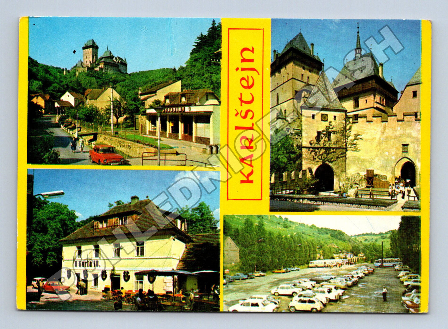 Pohlednice Karlštejn hrad a obec 1971 (M36718)