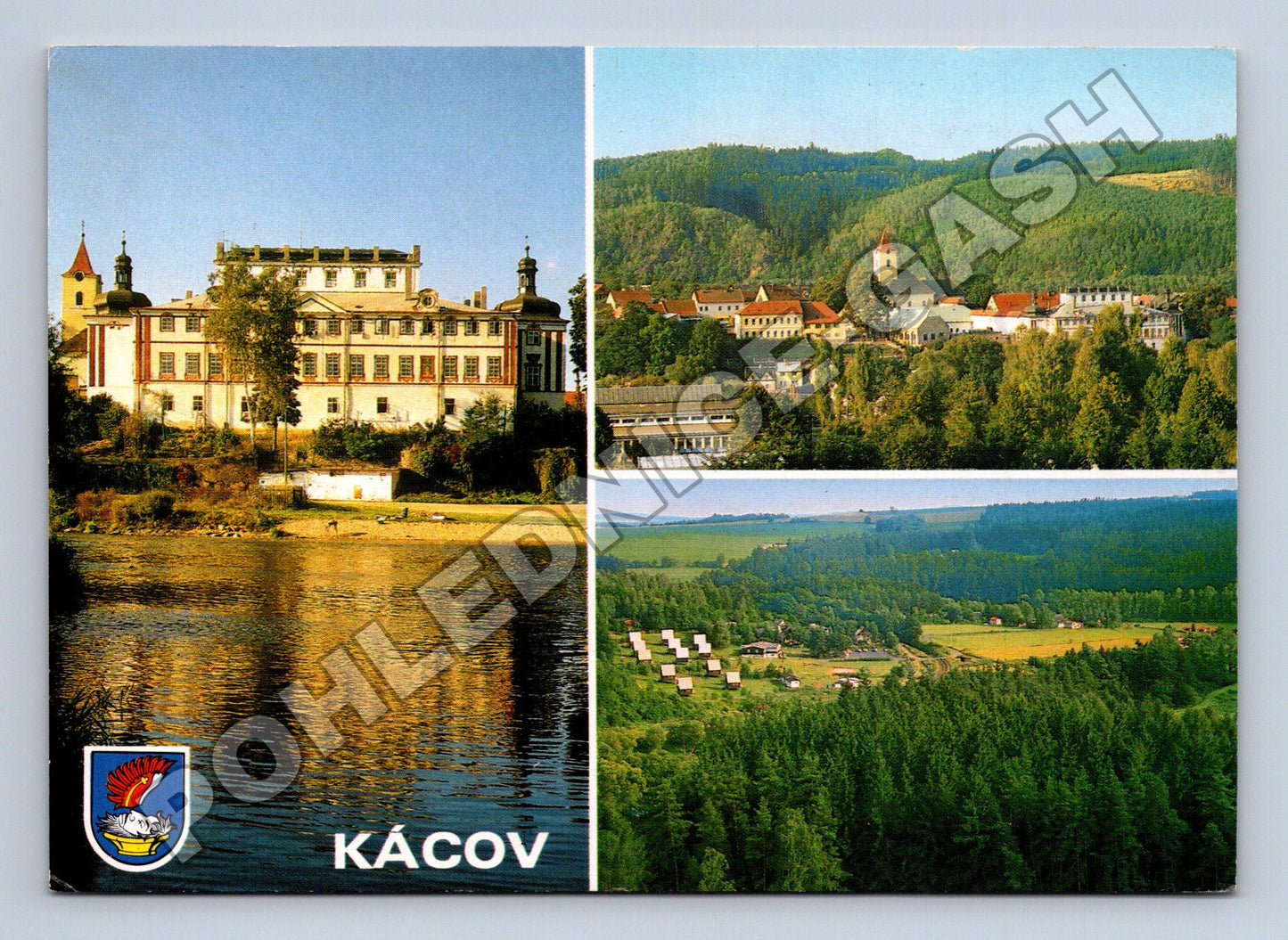 Pohlednice Kácov zámek panoramatický pohled (M36719)