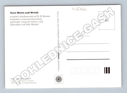 Pohlednice Nové Město nad Metují zámek a náměstí (M36722)