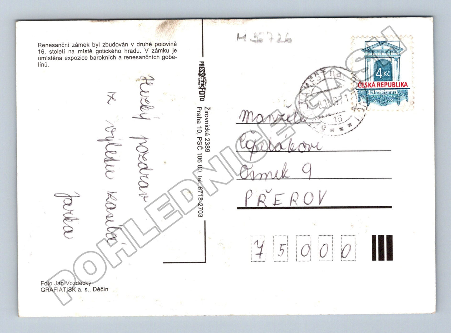 Pohlednice Náměšť nad Oslavou zámek 1971 (M36726)