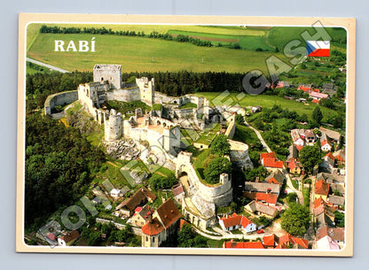 Pohlednice Rabí hrad letecký pohled 2003 (M36730)