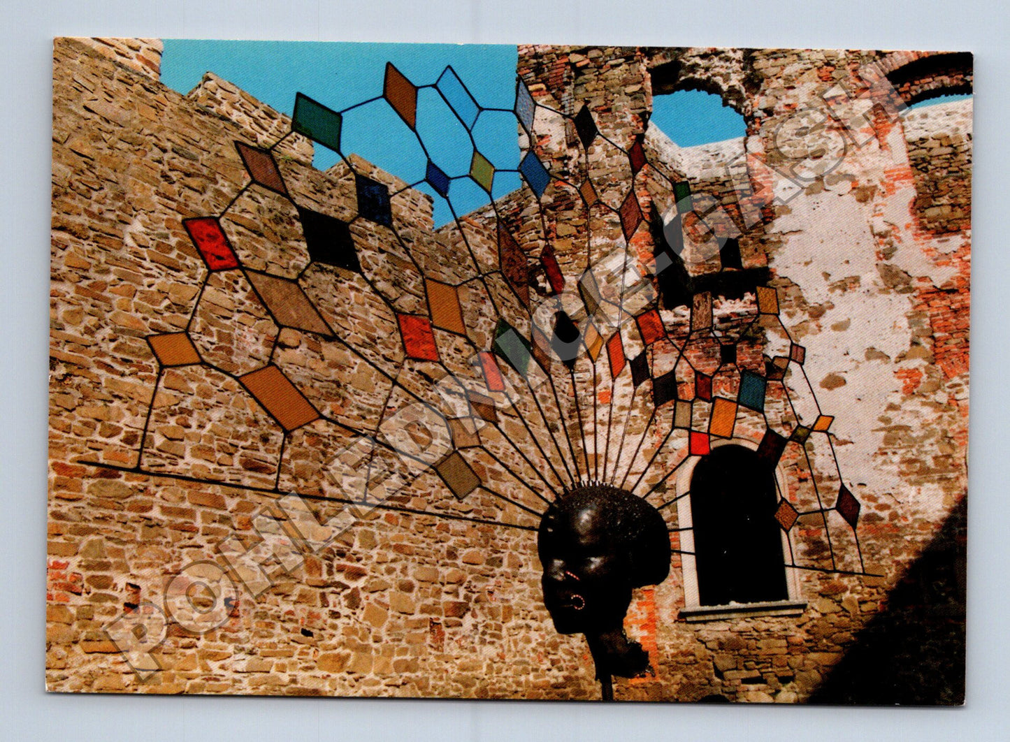 Pohlednice Helfštýn plastika AFRIKA 1998 (M36735)