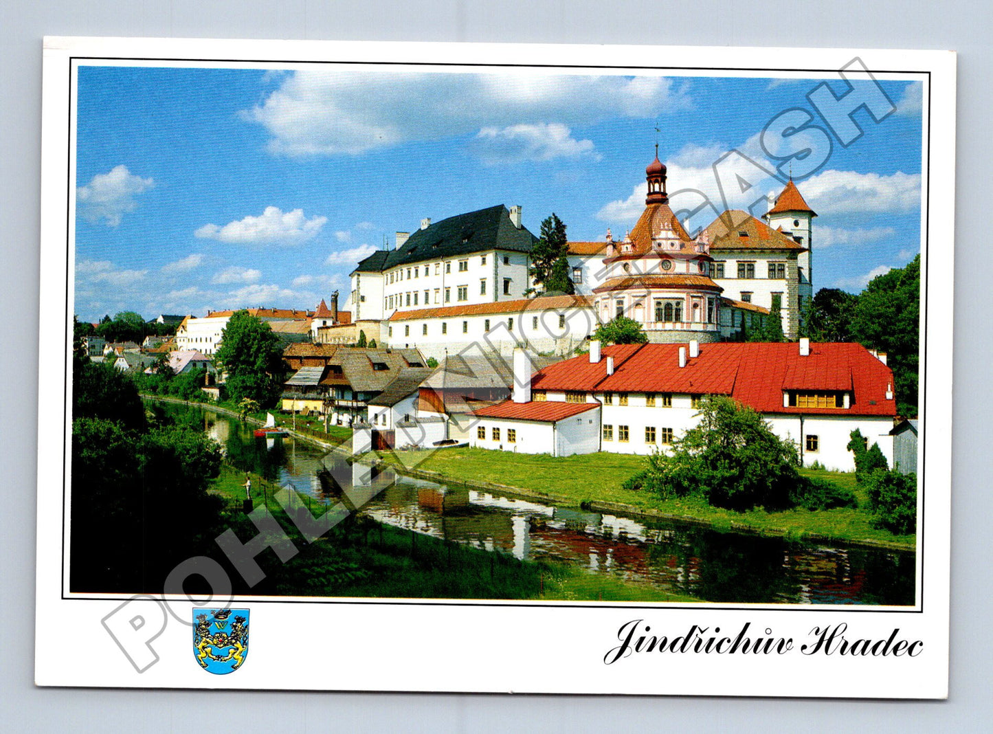 Pohlednice Jindřichův Hradec zámek řeka (M36736)