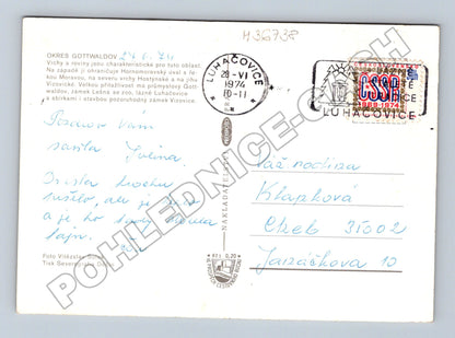 Pohlednice Gottwaldovsko region multi-view 1974 (M36738)