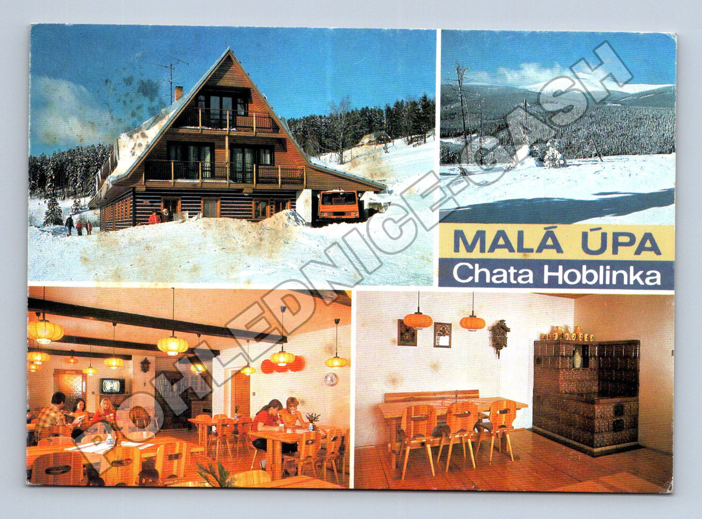 Pohlednice Malá Úpa Chata Hoblinka interiér a exteriér (M36746)