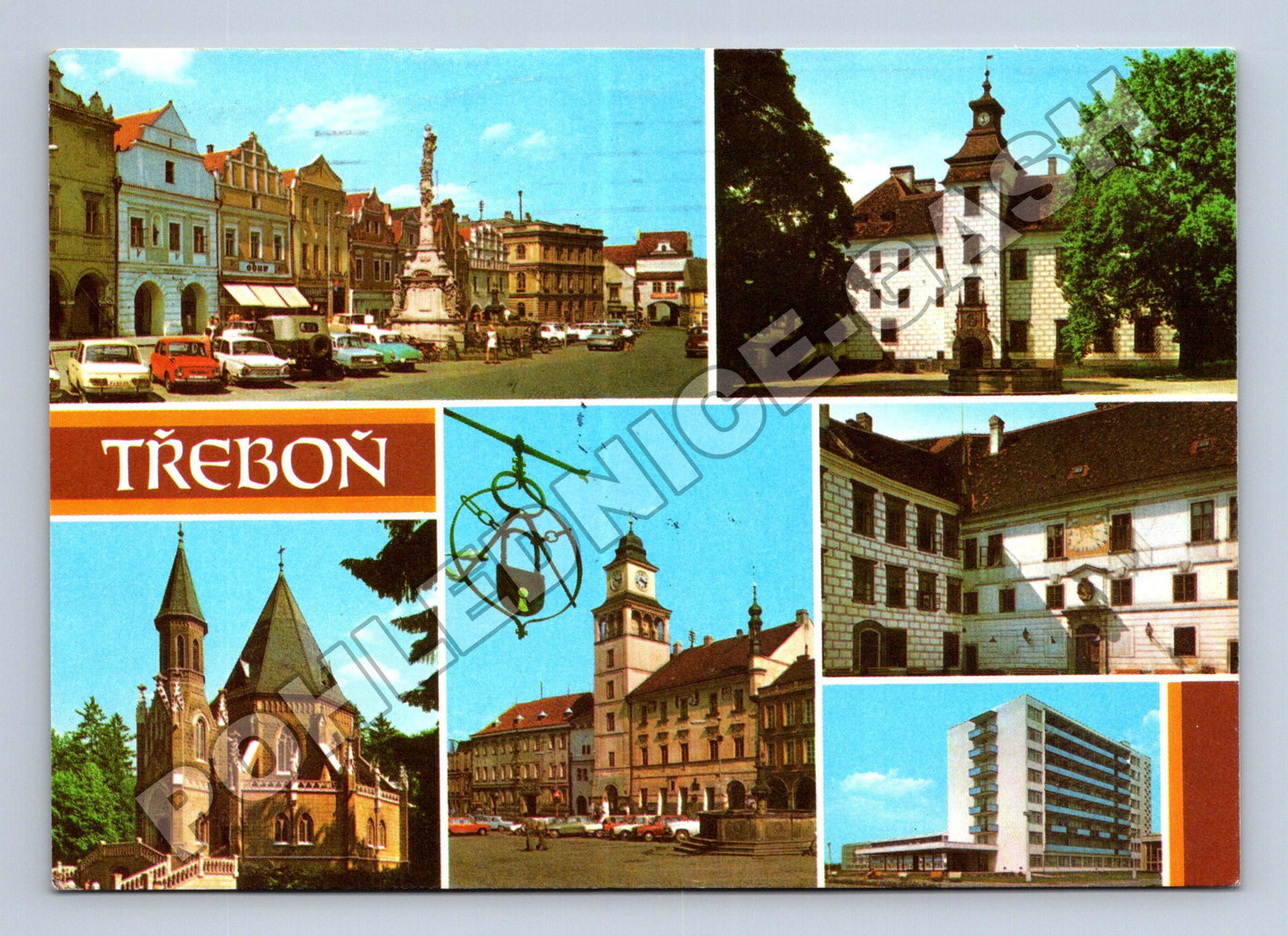 Pohlednice Třeboň koláž 1986 (M36747)