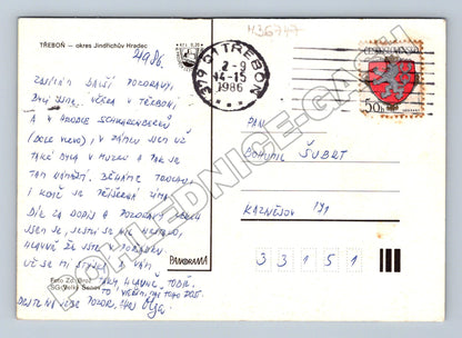 Pohlednice Třeboň koláž 1986 (M36747)