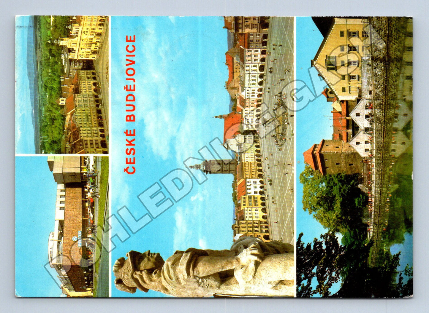 Pohlednice České Budějovice multi-view 1986 (M36748)