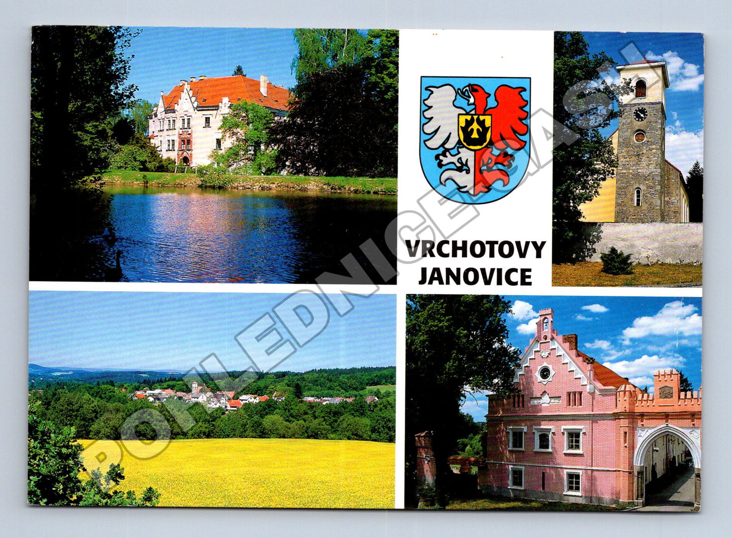 Pohlednice Vrchotovy Janovice koláž 2002 (M36749)