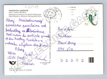 Pohlednice Vrchotovy Janovice koláž 2002 (M36749)