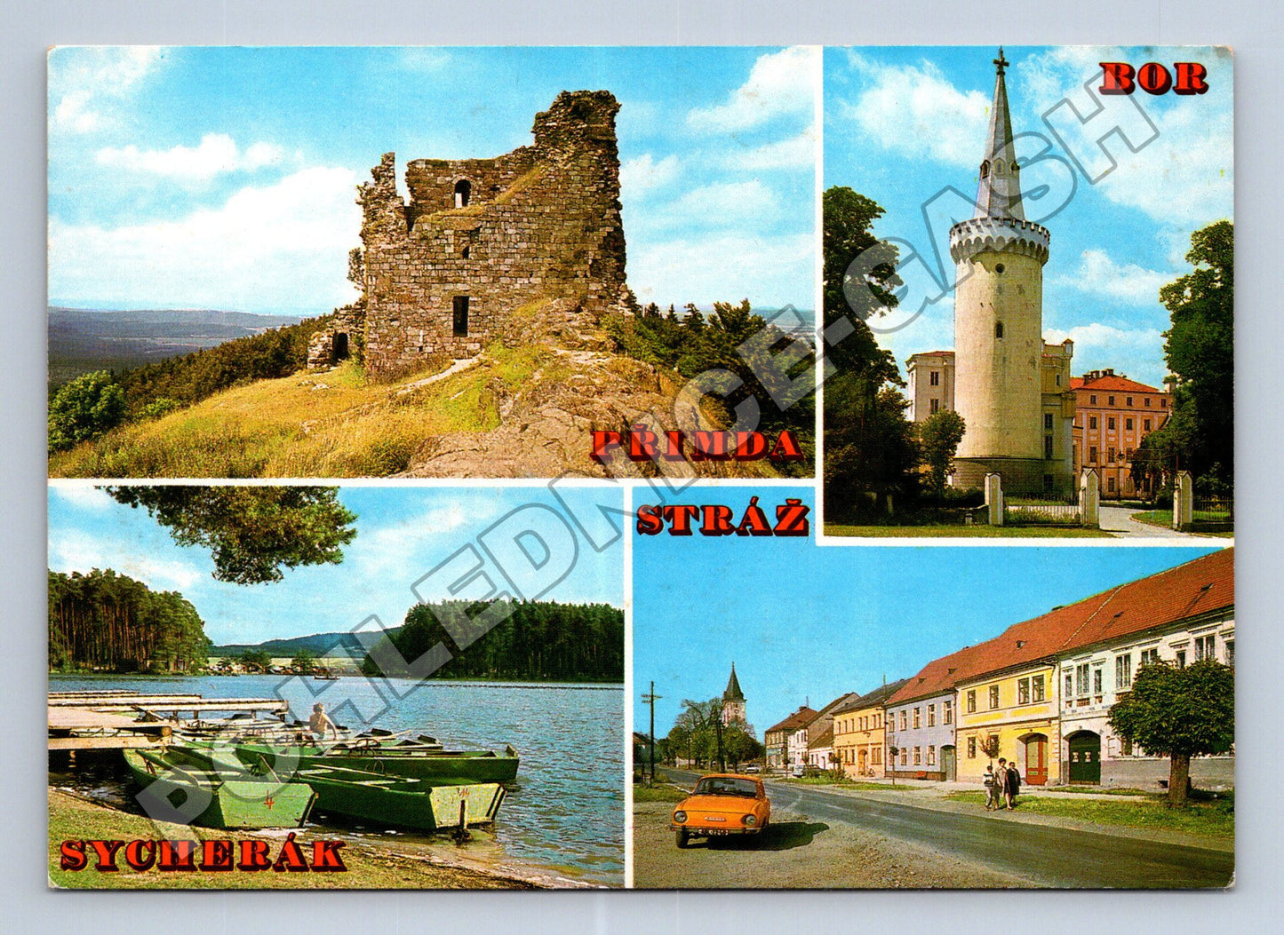 Pohlednice Bor, Primda, Sycherák, Stráž (M36751)