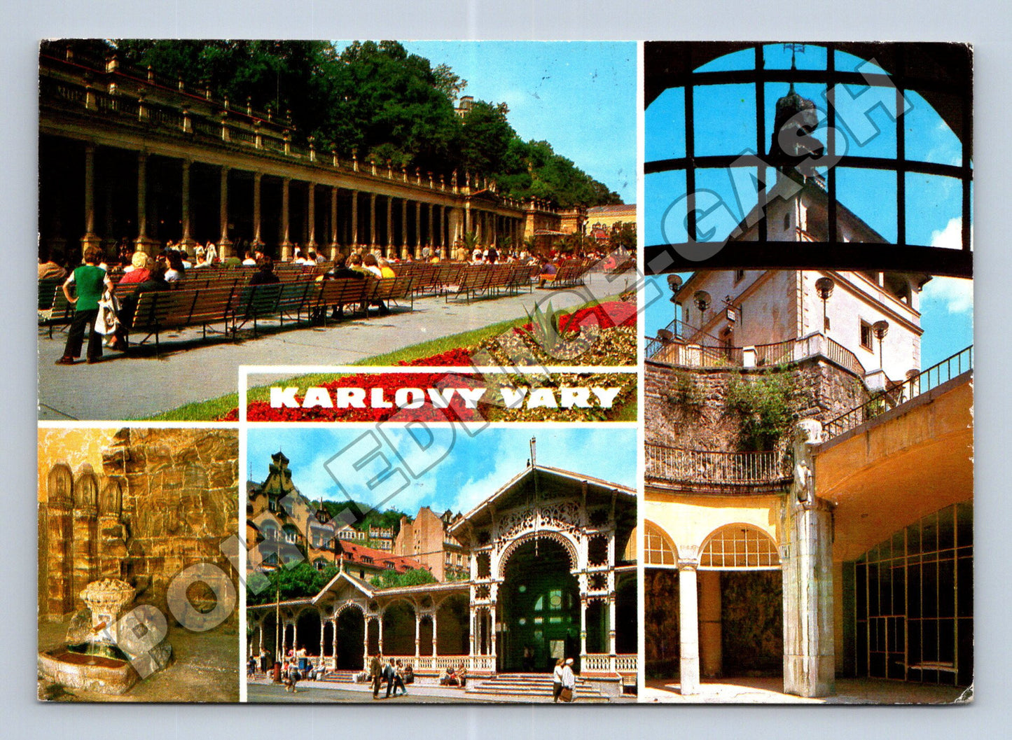 Pohlednice Karlovy Vary kolonnády a městské motivy (M36752)