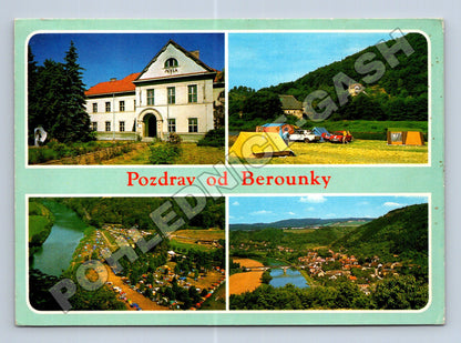 Pohlednice Berounka region kempy a obec (M36754)