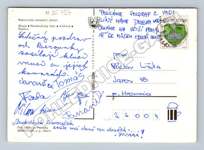 Pohlednice Berounka region kempy a obec (M36754)