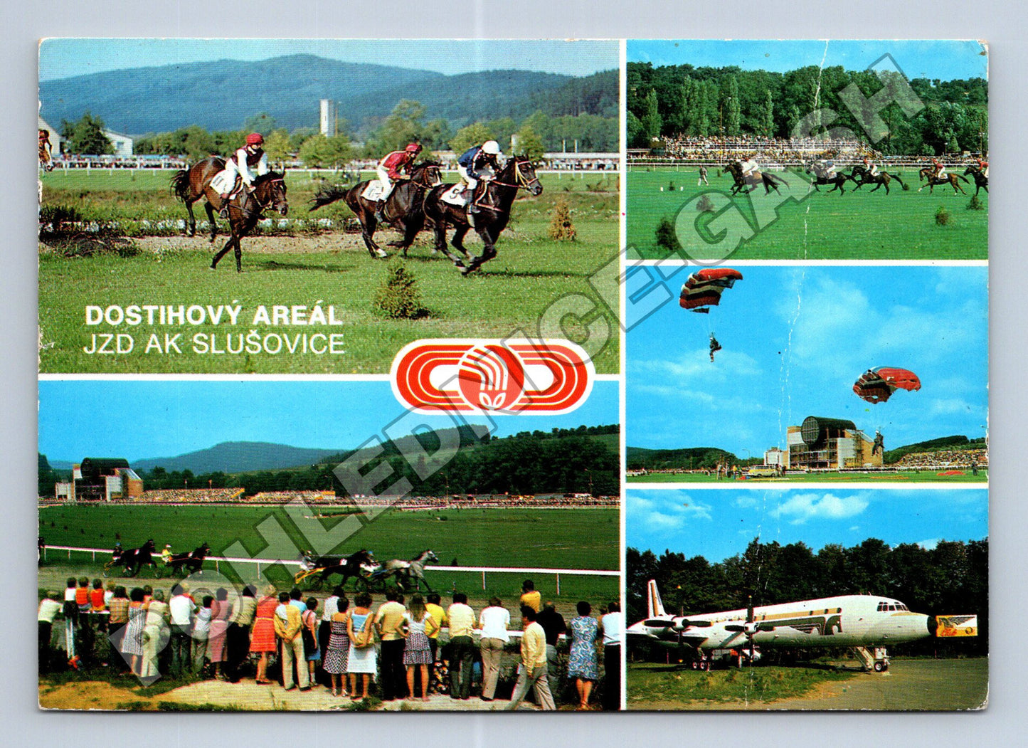 Pohlednice Slušovice Dostihový areál JZD AK cca 1970 (M36759)