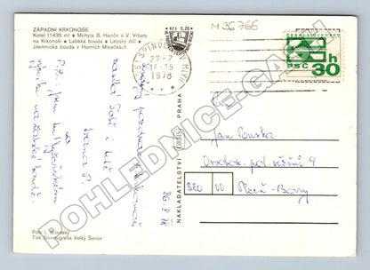 Pohlednice Západní Krkonoše zimní motiv 1978 (M36766)