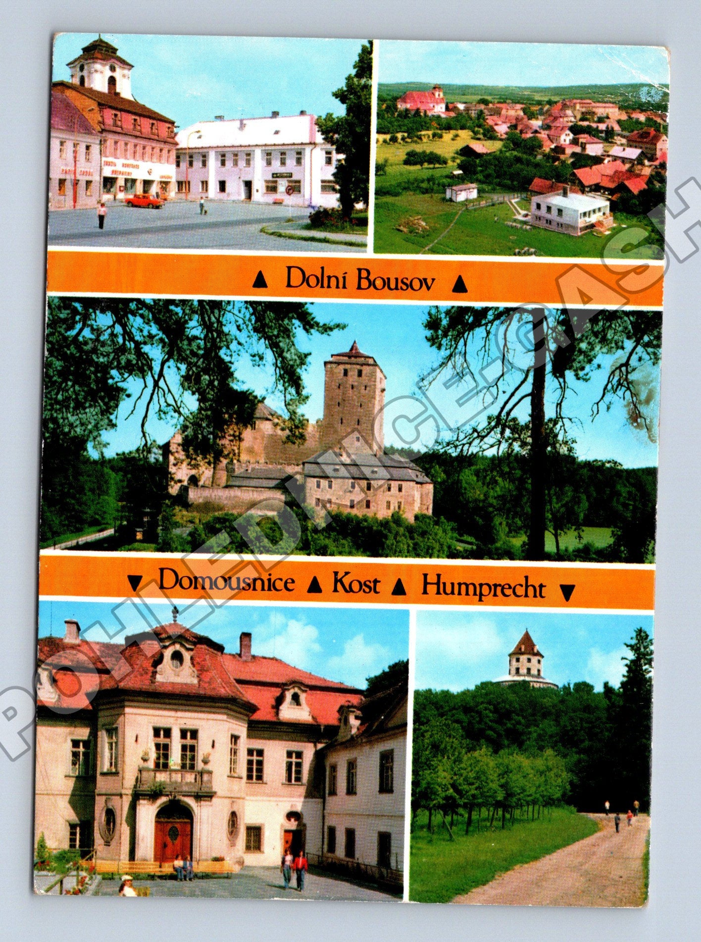 Pohlednice Dolní Bousov Kost Domousnice Humpolec 1950 (M36770)