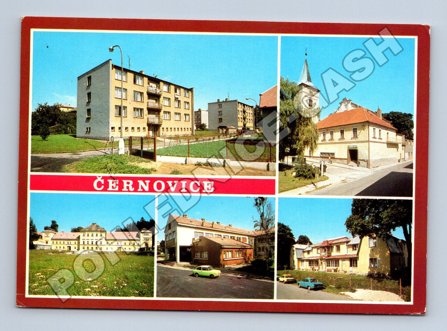 Pohlednice Černovice u Pelhřimova koláž 1971 (M36774)