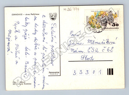 Pohlednice Černovice u Pelhřimova koláž 1971 (M36774)