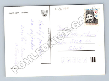 Pohlednice Příbram Svatá Hora koláž 1960s (M36779)