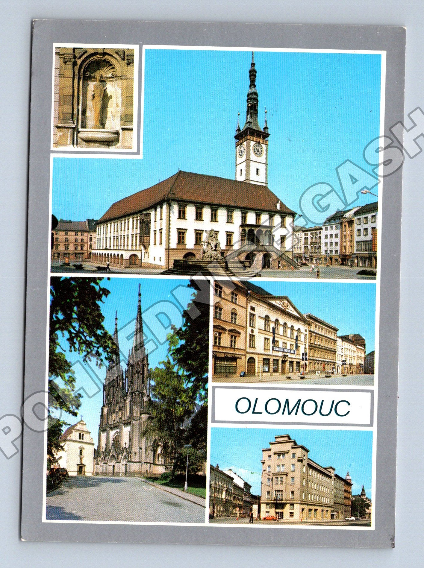 Pohlednice Olomouc koláž městských motivů 1992 (M36784)