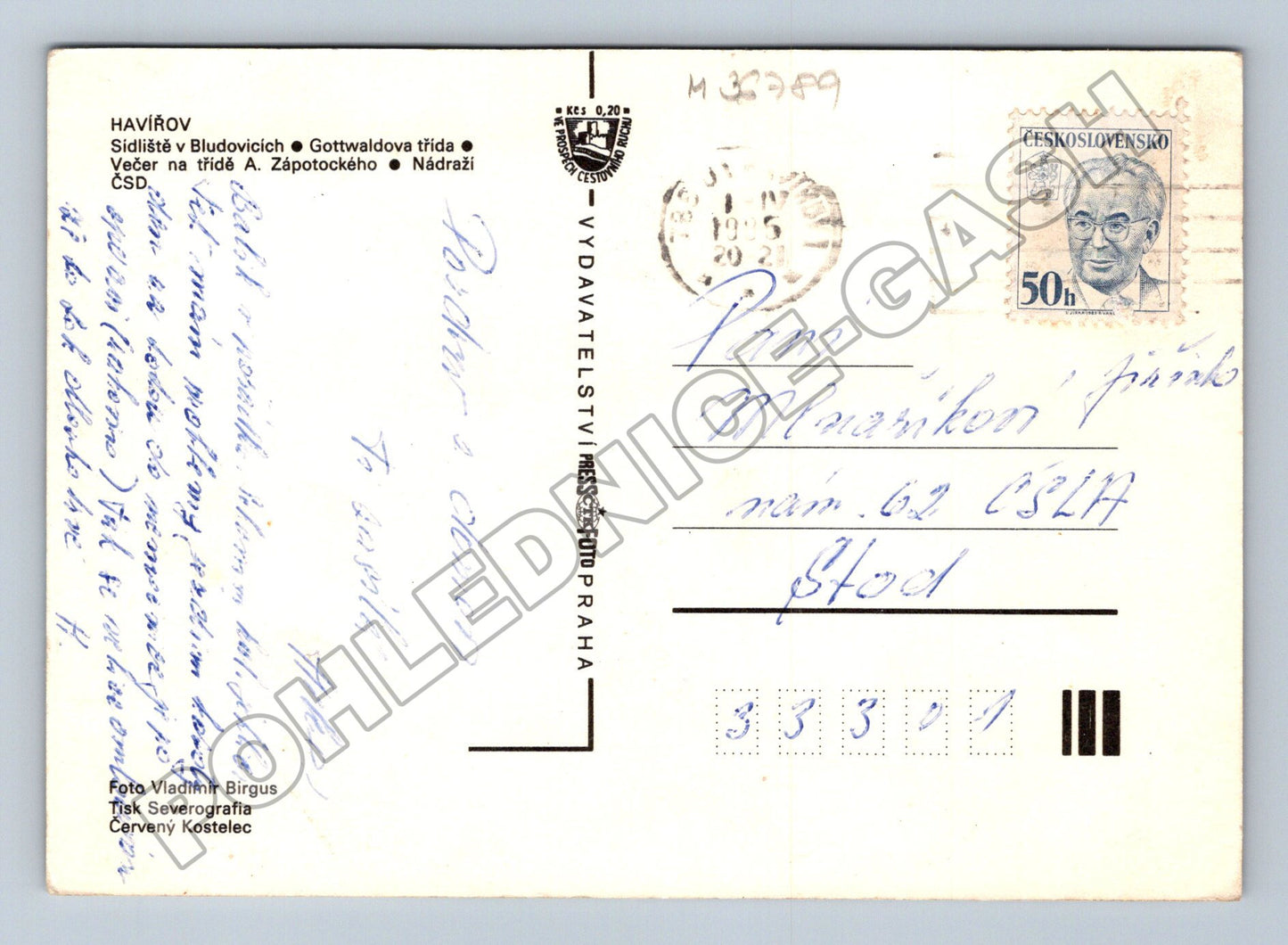 Pohlednice Havířov sídliště, nádraží, město 1970 (M36789)
