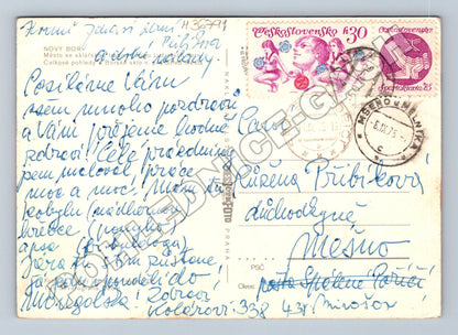 Pohlednice Nový Bor městské scény 1975 (M36791)